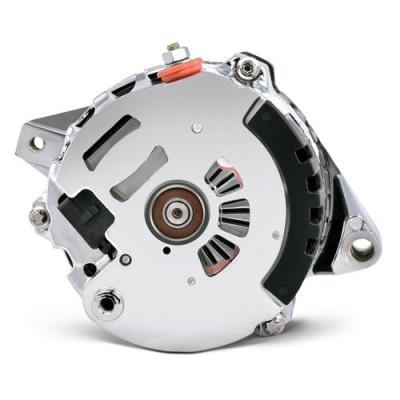 CS130 Alternator 160 AMP Chrome Finish 1-Wire GM CS130 Style w/ Internal Regulator, V-Pully, and External Fan Proform