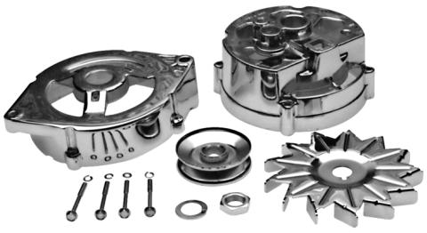 Alternator Case Kit Chrome For GM 73-86 using Internal Regulator Proform