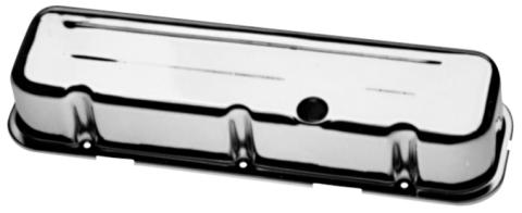 Engine Valve Covers Stamped Steel Tall Chrome w/Baffles Fits BB Chevy No Logos Proform