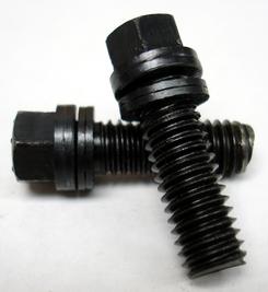 Wedge-Locking Header Bolts Hex Head 3/8 Diameter X 3/4 Inch Black Oxide 12 Pcs Proform