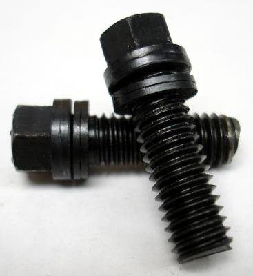Wedge-Locking Header Bolts Hex Head 3/8 Diameter X 1 Inch Black Oxide 12 Pcs Proform