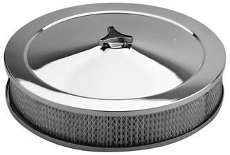 Engine Air Cleaner Kit 14 Inch Diameter Deluxe Model Chrome No Logo With Element Proform