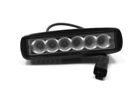 6.0 Inch LED Light Bar 18W Flood DT Harness 79900 2,880 Lumens Each Southern Truck Lifts