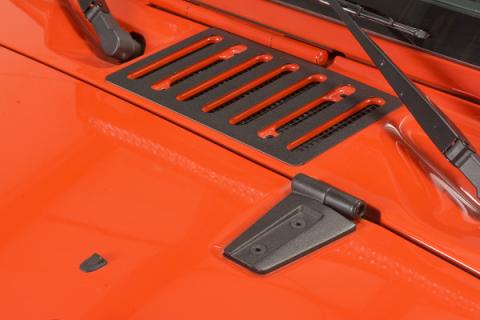 Jeep CJ5 Hood Vent 55-77 CJ5 Powdercoat Black Kentrol