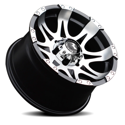Aluminum Wheels 17x9 Raptor 982 Machined Black 0 Offset 5 on 139.7 Bolt Pattern 106.5 Bore Raceline