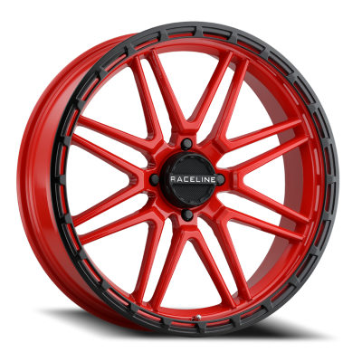 Aluminum Wheels 20x7 Krank XL UTV A11R Red Satin Black Bead Ring 0 Offset 4 on 137 Bolt Pattern 110.18 Bore Raceline