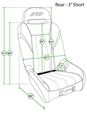 GT/S.E. Rear Suspension Seat All Black PRP Seats