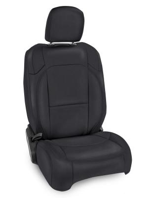 Front Seat Covers For 18-24 Jeep Wrangler JL 2 Door with Pocket Back Pair All Black PRP Seats