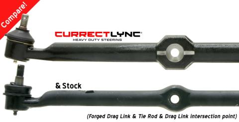 Currectlync Steering System 97-06 Wrangler TJ and LJ Unlimited/XJ/MJ Bolt-On Includes 1 1/4 Inch Diameter Tie Rod/Forged Drag Link HD Steering Stabilizer Shock Mounting Kit RockJock 4x4