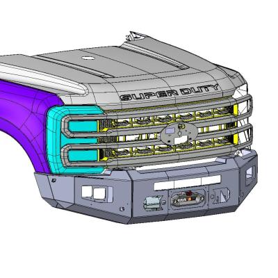 23-Present Ford Superduty F250/F350 Attitude Series Front Winch Bumper No Parking Sensors Chassis Unlimited