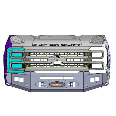 23-Present Ford Superduty F250/F350 Attitude Series Front Winch Bumper No Parking Sensors Chassis Unlimited