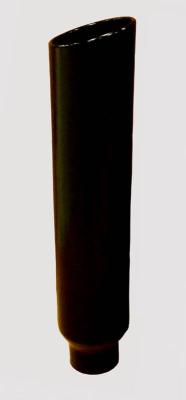 5 Inch Inlet OD X 6 Inch Outlet x 36 Inch Length Rolled Angle Stack 304 Stainless Black Powder Coated Pypes Performance Exhaust