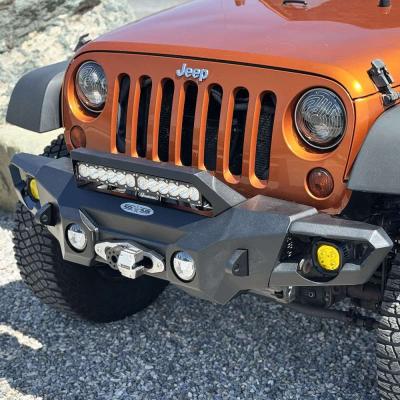 Appalachian Steel Mid Front Bumper With Winch Plate Wragnler JK Rock Slide Engineering