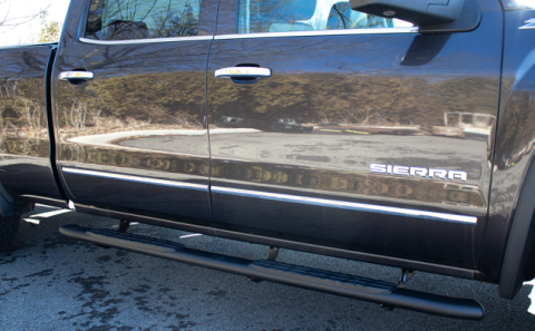 07-18 Silverado 1500/2500/3500 Crew Cab 5 Inch Oval Side Steps Fishbone Offroad