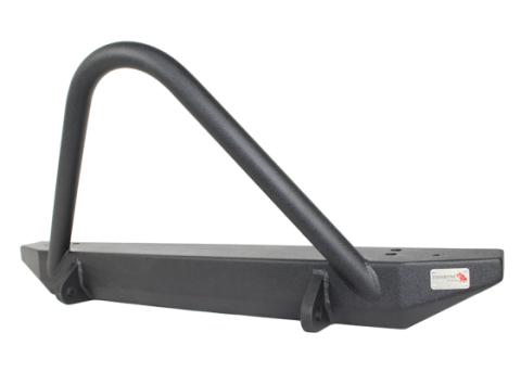 Jeep TJ Front Bumper W/Stinger 97-06 Wrangler TJ Rubicon and Unlimited Steel Black Textured Powdercoat Piranha Series Fishbone Offroad