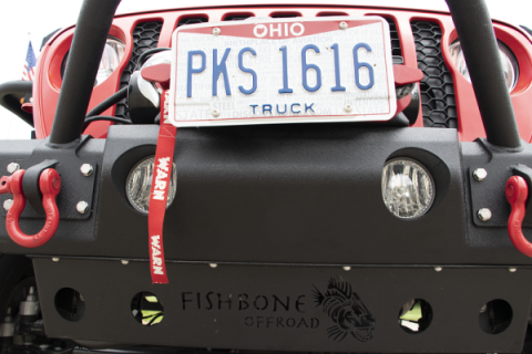 Jeep JL/Gladiator Front Winch Bumper for 18-Pres Wrangler JL/Gladiator Black Powdercoat Fishbone Offroad