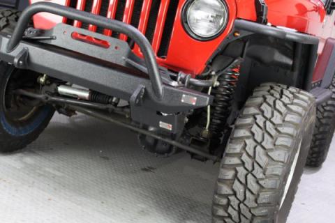 Jeep TJ Steering Box Skid Plate 97-06 Wrangler TJ Black Textured Powdercoat Fishbone Offroad