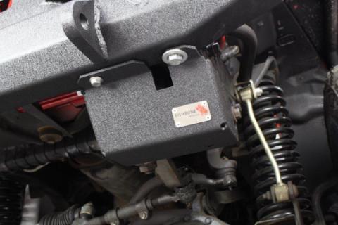 Jeep TJ Steering Box Skid Plate 97-06 Wrangler TJ Black Textured Powdercoat Fishbone Offroad