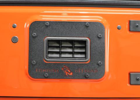 Jeep JK Tailgate Plate 07-18 Wrangler JK Aluminum Black Textured Powercoat Fishbone Offroad