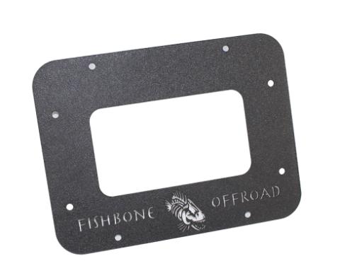 Jeep JK Tailgate Plate 07-18 Wrangler JK Aluminum Black Textured Powercoat Fishbone Offroad