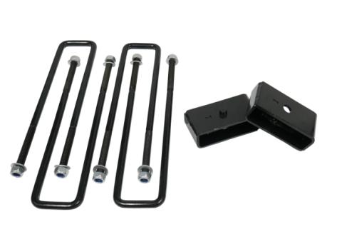 2 Inch Rear Lift Blocks w/Extended U-Bolts 11-24 Silverado/Sierra 2500 HD/3500 HD Freedom Off-Road