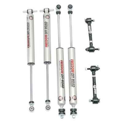 07-18 Jeep JK Wrangler 4 Inch 4DR/4.5 Inch 2DR Lift w/ Coil Springs, Monotube Shocks, Adjustable Front End Link Disconnects, and Fixed Rear End Links Freedom Off Road