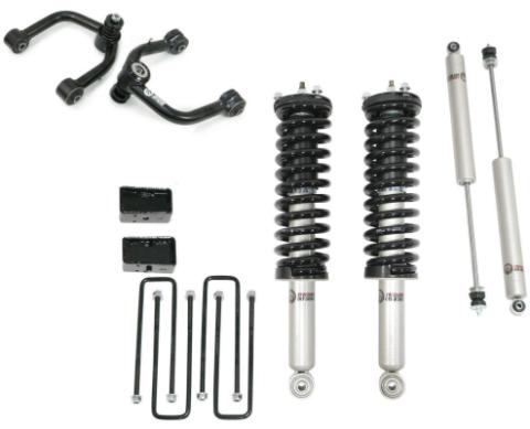 Front 3.5 Inch Lift Struts w/ Rear 3 Inch Blocks, Shocks, and Front Upper Control Arms 1996-2004 Toyota Tacoma Freedom Off-Road
