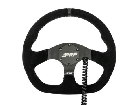 Heated Comp-R Suede Steering Wheel 13 Inch Diameter Black PRP Seats