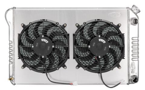 78-88 GM G-Body Aluminum Radiator and 12 Inch Dual Fan Kit AT LS Swap Cold Case Radiators