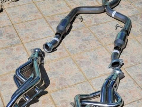 2005-2010 Mustang Long Tube Headers and EPA Compliant Catted X-Pipe Kit 304 Stainless Pypes Performance Exhaust