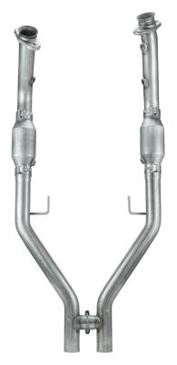 2005-2010 Mustang H-Pipe Exhaust Kit High Flow Catalytic Converters 409 Stainless Steel EPA Compliant Pypes Performance Exhaust