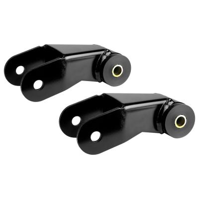 XJ Cherokee Boomerang Leaf Spring Shackles 5in Incl. Urethane Bushings and Hardware RockJock 4X4