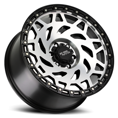 Aluminum Wheels 20x9.5 M50 GBMBR Series Machined Gloss Black/Black Ring 5 On 127 Bolt Pattern -12 Offset Off Road Monster