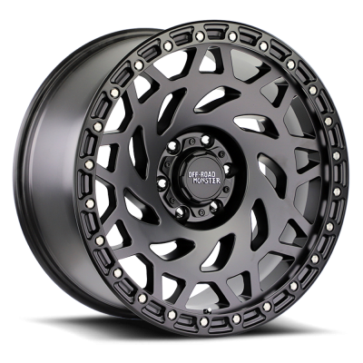 Aluminum Wheels 20x9.5 M50 GBBR Series Gloss Black/Black Ring 6 On 135 Bolt Pattern -12 Offset Off Road Monster