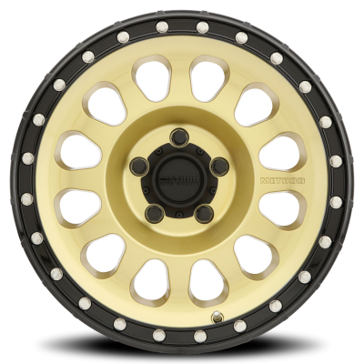 Aluminum Wheels 18x9 MR315 Bolt Pattern 5 On 150 Offset 18 Lip Size 1.65 Gold GD Black Street Loc Method