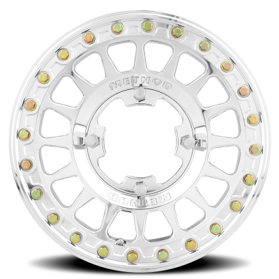 Aluminum Wheels 15x7 MR413 Beadlock UTV Bolt Pattern 5 On 114.3 Offset 38 Lip Size 0 Polished Method