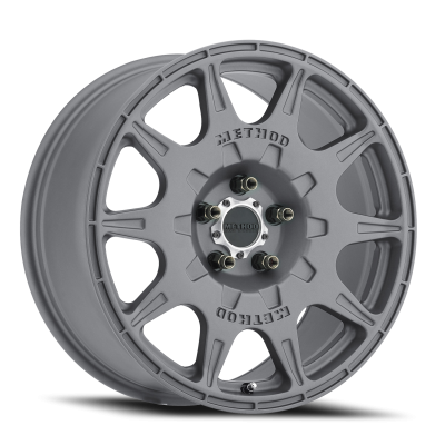 Aluminum Wheels 17x8 Rally MR502 Bolt Pattern 5 On 114.3 Offset 38 Titanium GY Method