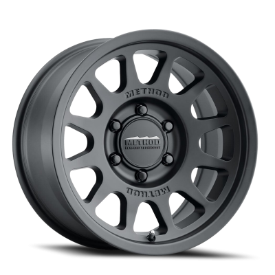 Aluminum Wheels 16x6.5 Bead Grip MR703 Bolt Pattern 6 On 180 Offset 90 Lip Size 0 Matte Black MB Method