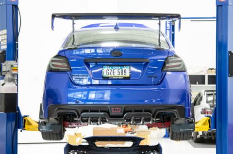 A1 Style Carbon Fiber Rear Diffuser- 15-Present Subaru WRX STI OLM Outside Line Motoring