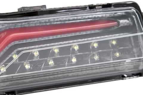 VL Style Sequential 4th Brake Light Reverse Light (Clear Lens Carbon Look Base Red Bar) 13-20 Toyota FT86 OLM Outside Line Motoring