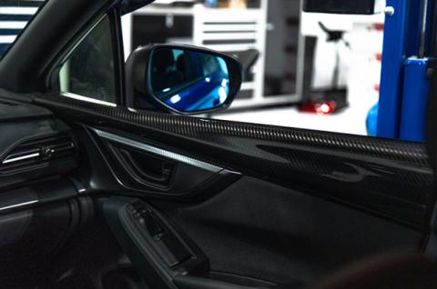 Wide Angle Convex Mirrors w/ Turn Signals Defrosters (Blue) 22-Present Subaru WRX OLM Outside Line Motoring