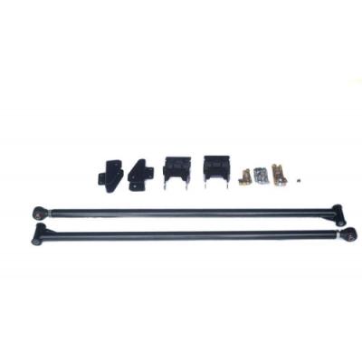 Premium 2.0 Inch Diameter Traction Bars Black Semi Gloss Powder Coat for 05-20 Ford Superduty Short Bed with 4.0 Inch Per Axle No Limit Fabrication