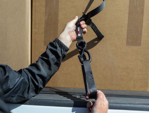 1 Inch x 8' Cam-Lock Tie Down with Soft-Tie 2 Pack Bullring