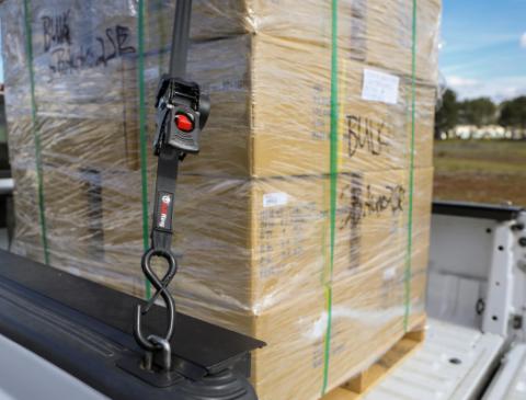 1 Inch x 10' Retractable Ratchet Tie Down 2 Pack Bullring