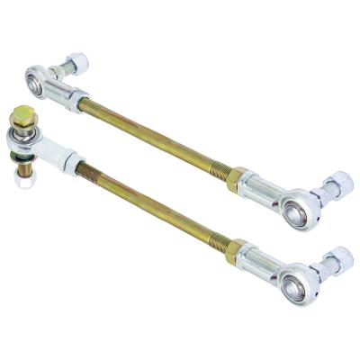 Adjustable Sway Bar End Link Kit for JL/JT Front (10 1/2 Inch Long Rods w/ heim joints and Jam Nuts pair) RockJock 4X4