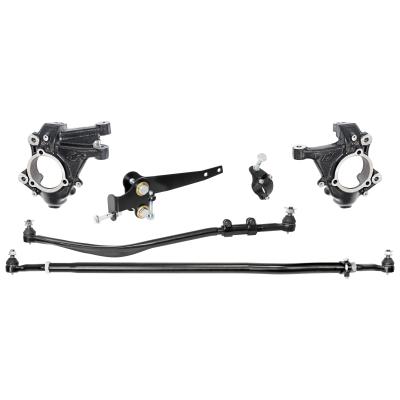 Currectlync JL/JT High Steer Kit for Stabilizer Shock Incl Knuckles Drag Link Tie Rod Trac Bar Reloc/Shock Mount Axle Shock Tie Rod Clamp