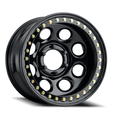 Aluminum Wheels 16x10 Rock 8 RT81 Gloss Black Beadlock Offset 5 on 114.3 Bolt Pattern 83.82 Bore Raceline