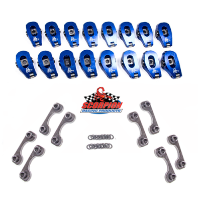 1.7 L92 LS3 LS Race Series Rocker Arms Set Non Adjustable Includes Pedestal, 8mm Bolts