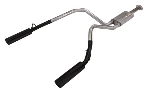 Ram 1500 Cat Back Exhaust System Black Pype Bomb For 19-24 Dodge Ram 1500 Split Rear Dual Exit 3 in Intermediate And 2.5” Tail Pipe 4.5 Pype Bomb Tip Muffler Incl Hardware Incl Tip Incl Pypes Exhaust