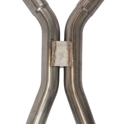 1966-71 Ford Fairlane 2.5 Inch H-Pipe Crossmember Back Quarter Panel Exit Exhaust Street Pro Mufflers Pypes Performance Exhaust
